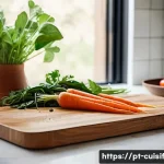 주말 요리 명상 세션 가이드 - **Prompt:** A serene, clean, and minimalist kitchen setting, bathed in soft, warm natural light filt...
